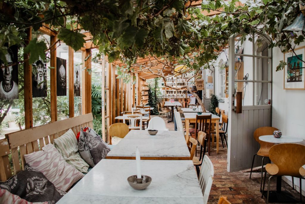 Gemütlicher Wintergarten in der Mölle Krukmakeri